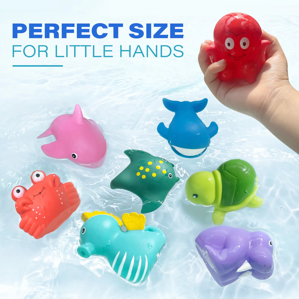 Fancy Bath Toy, 8PCS Mold Free Bath Toys.