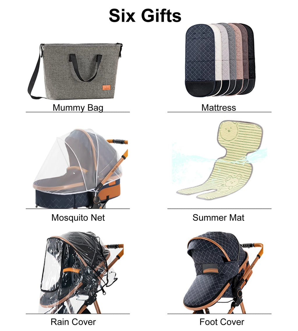 Luxury Portable 3 in 1Baby Stroller