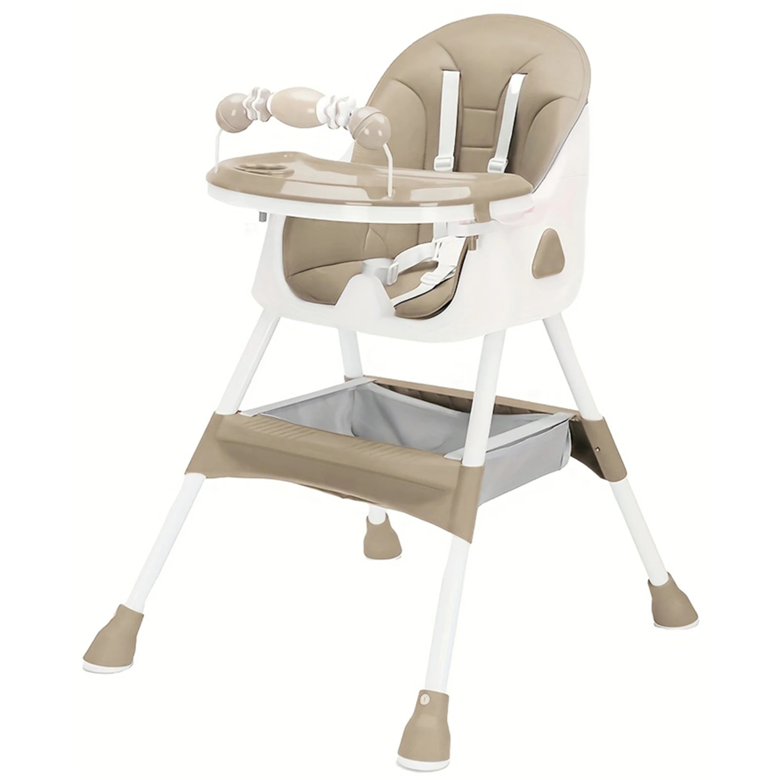 Foldable Baby High Chair 6 Months Plus, with Large Antislip Pad & ToyRack.