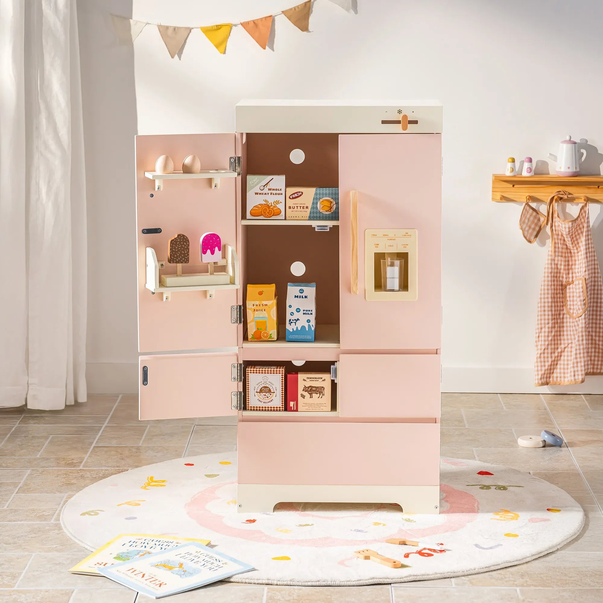 Wooden Kitchen Play Set with Realistic Sound.