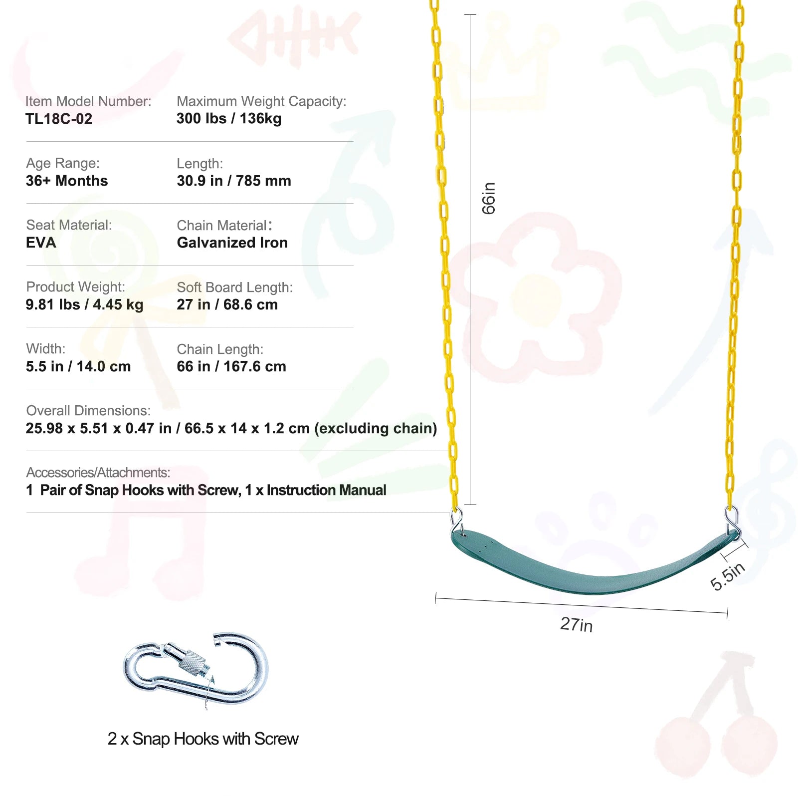 Tree Saucer Swing 750lbs for 2