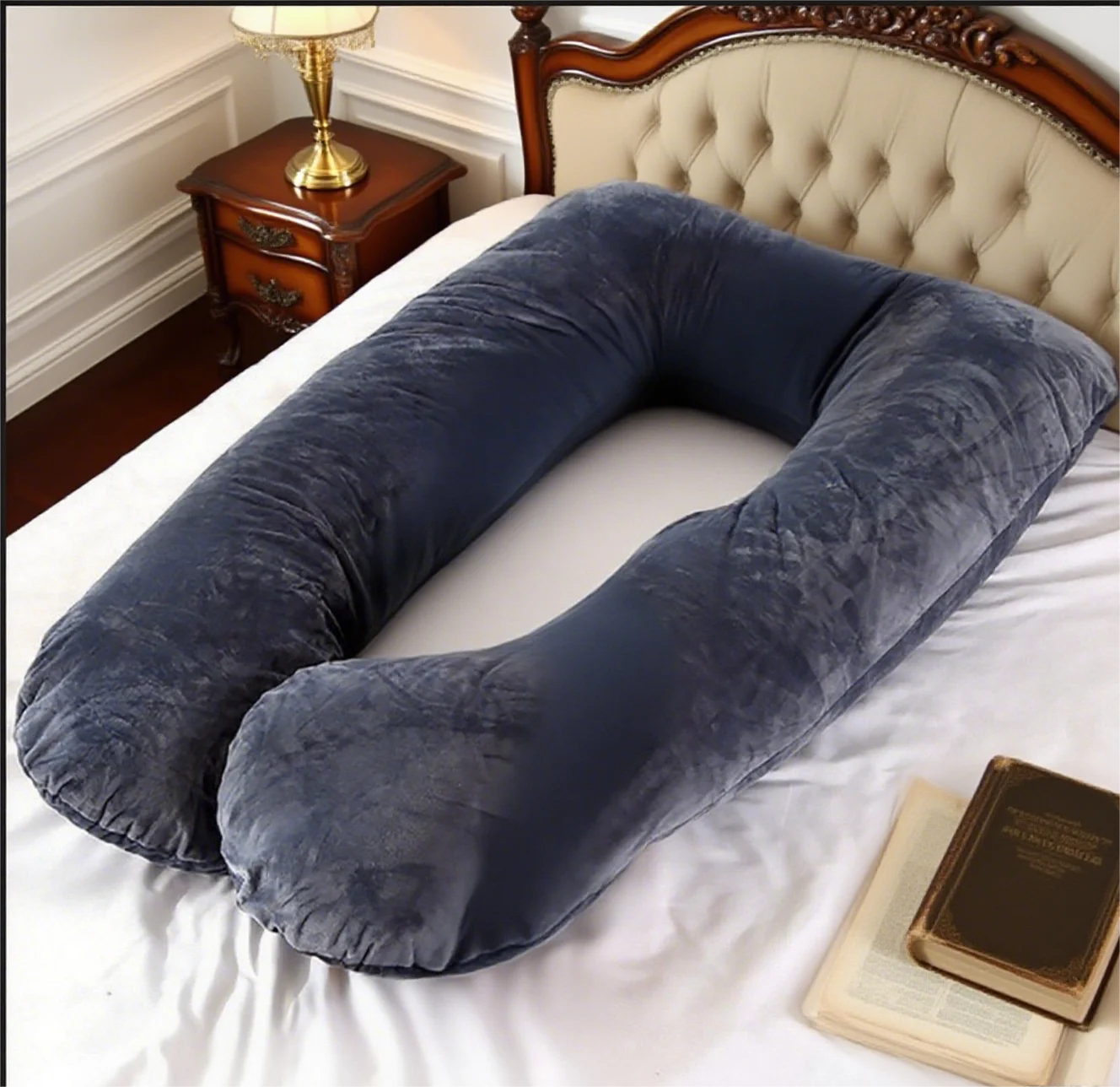 Comfortable Velvet Maternity Pillow For Pregnant Women.