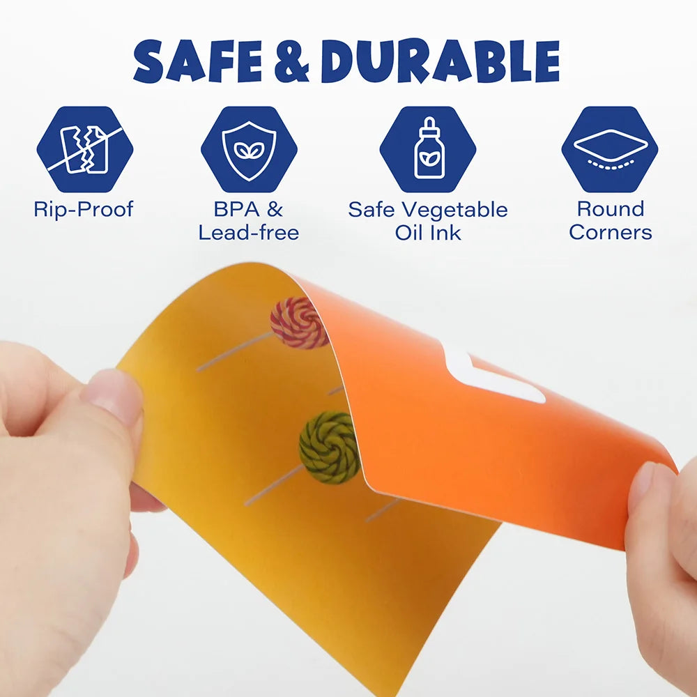 Flash Cards for Toddlers, 84 Double-Sided Educational Flashcards.