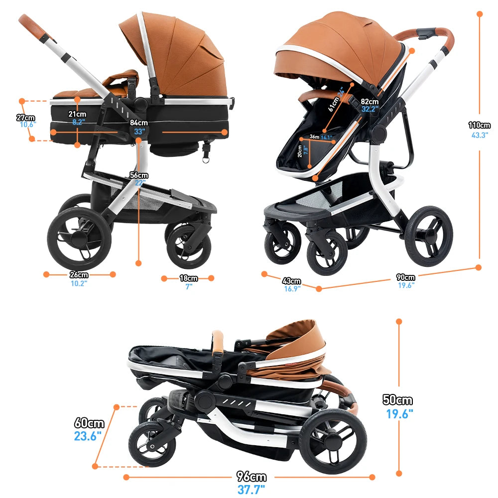 Reversible Baby Stroller for Infant to Toddler.