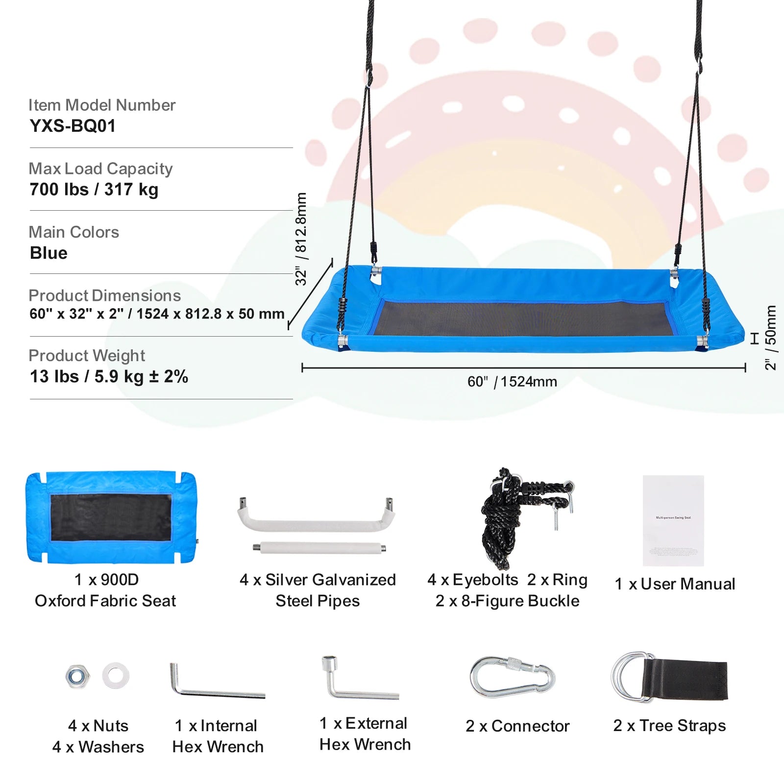 Tree Saucer Swing 750lbs for 2