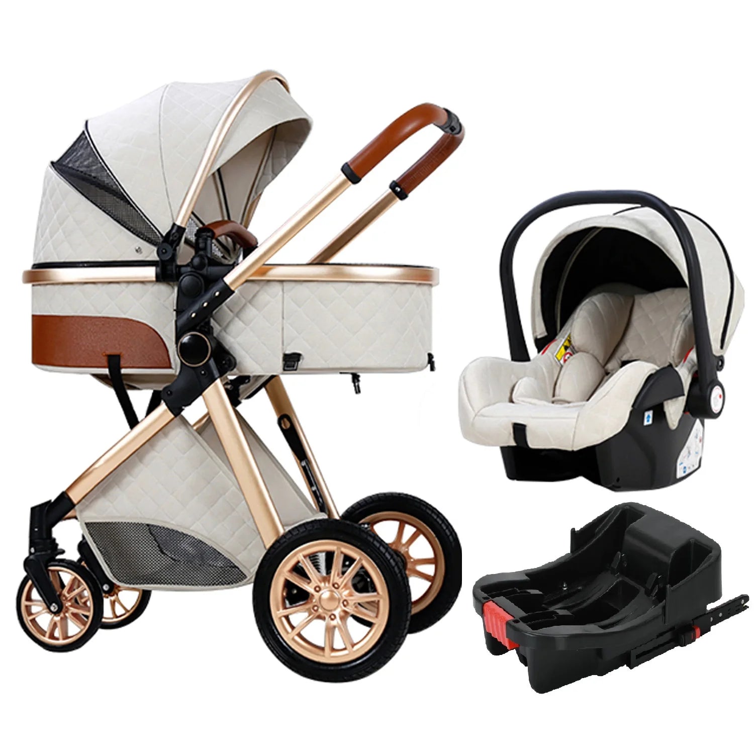 Luxury Portable 3 in 1Baby Stroller