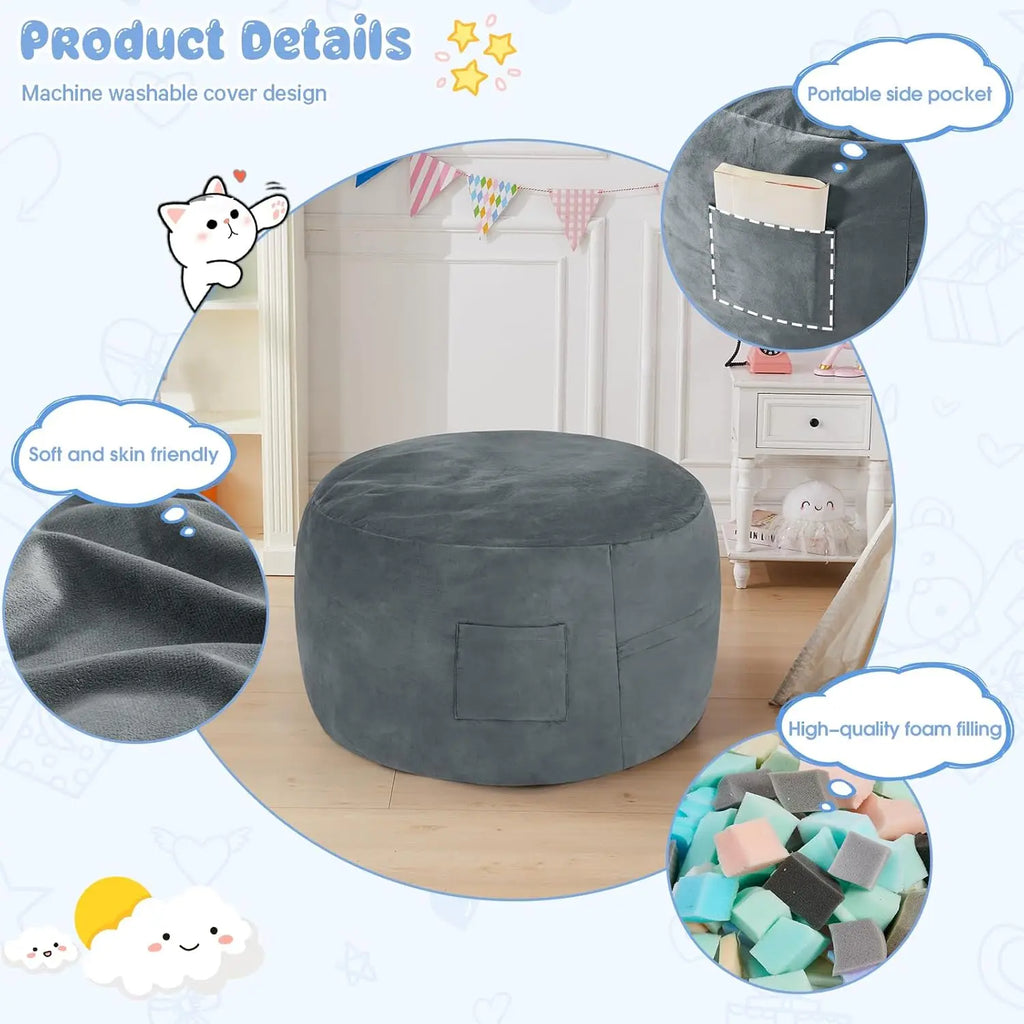 Kids Convertible Bean Bag Chair Bed.