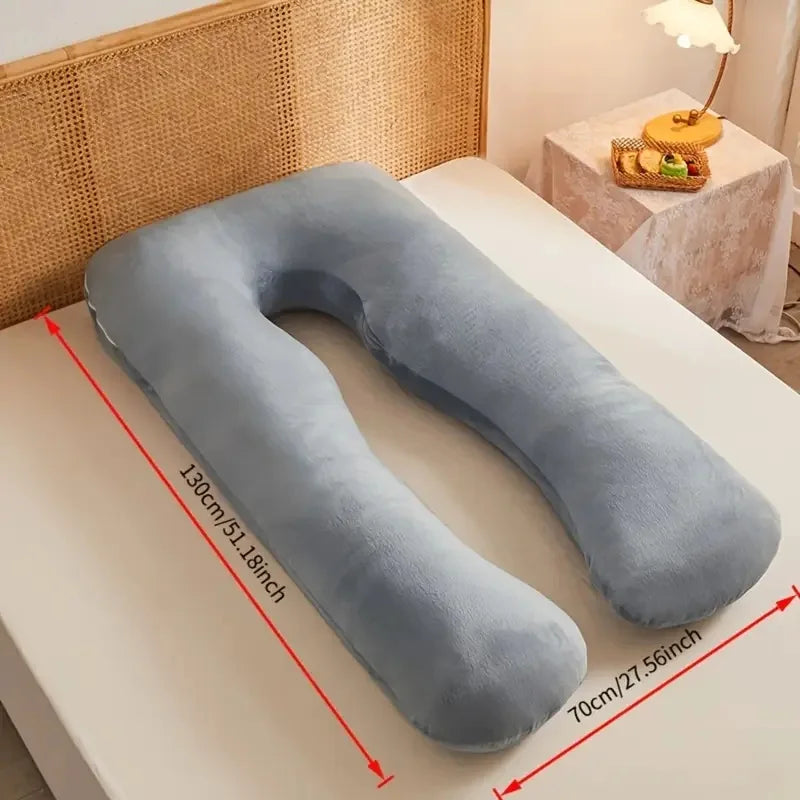 Comfortable Velvet Maternity Pillow For Pregnant Women.