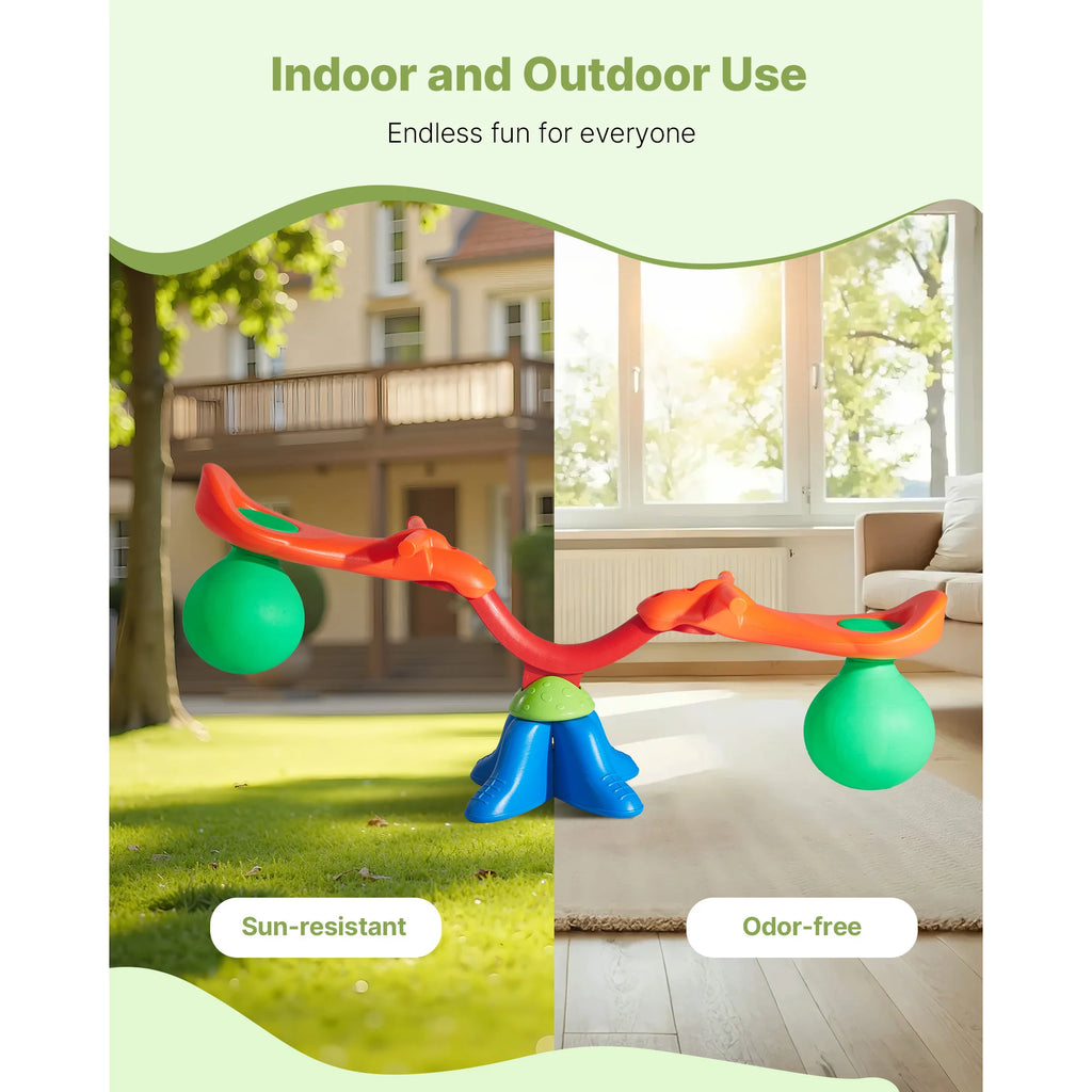 Kids Seesaw 55Lbs per Seat Sit and Spin Teeter Totter.