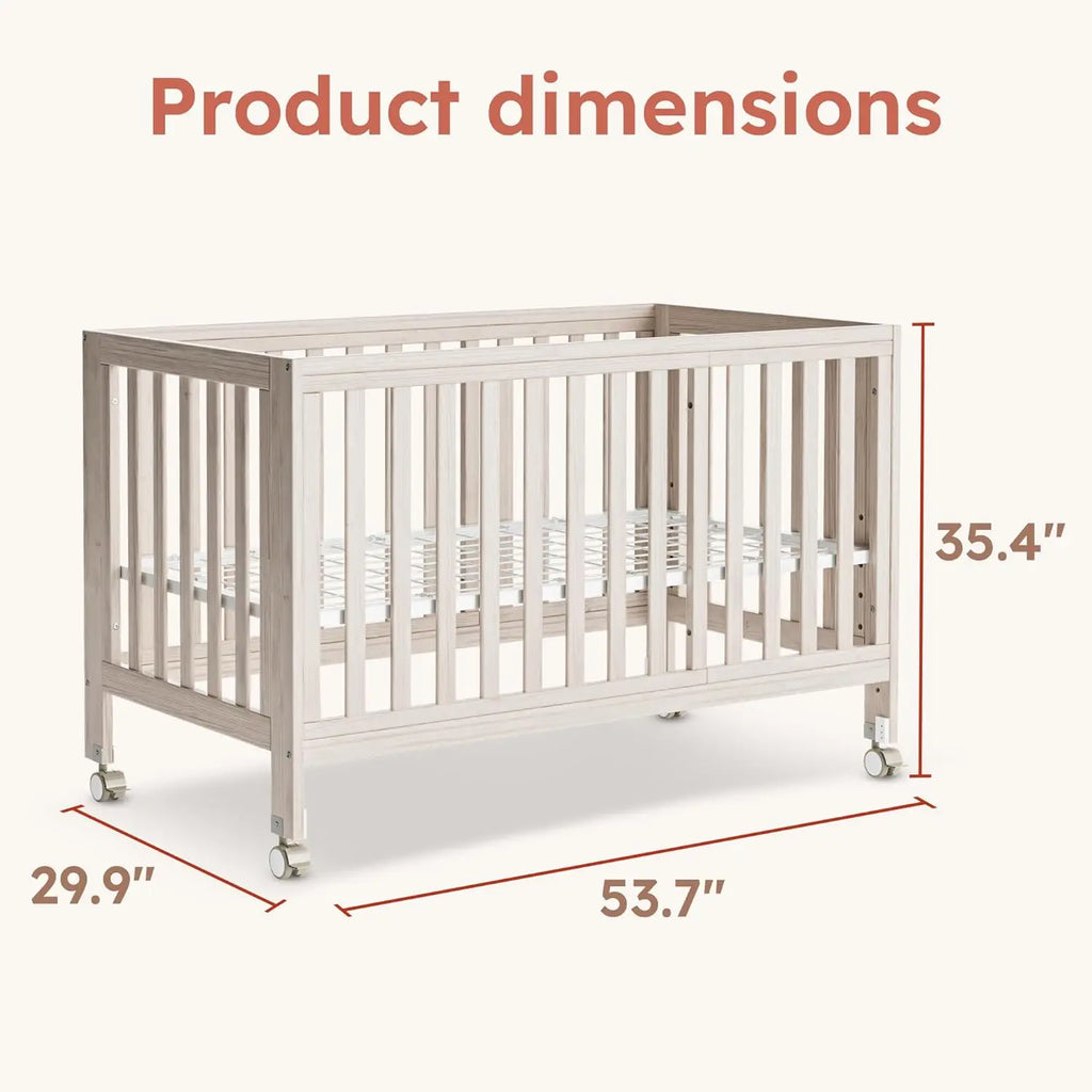 11-in-1 Convertible Baby Crib With Removable Wheels.