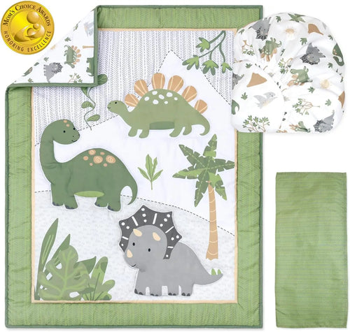 3-Piece Dinosaur Nursery Bedding Set for Boys.