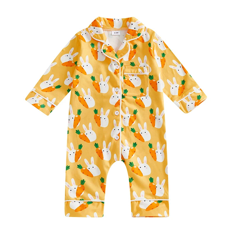 Adorable Toddler Floral Print Long Sleeve Romper.