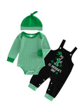3 Piece Baby Girl Irish Shamrock Outfit.