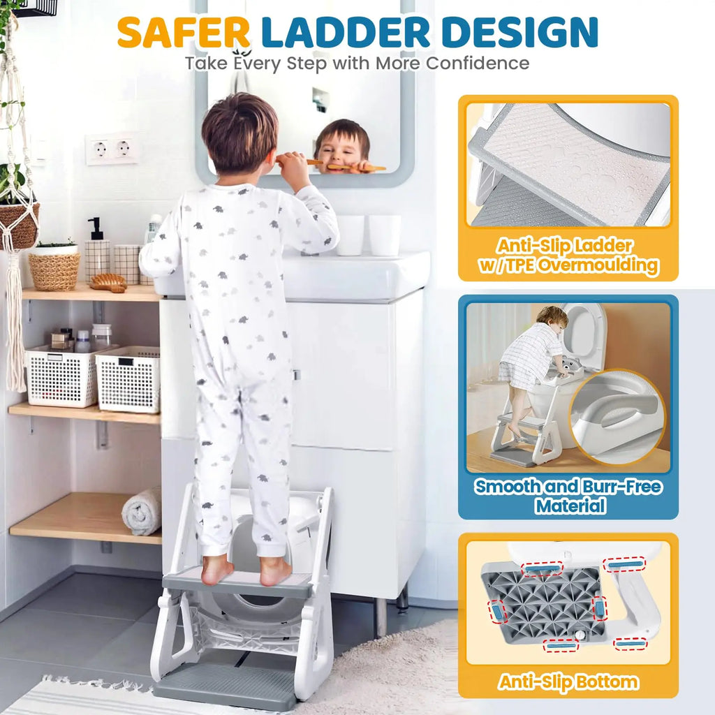 2-IN-1 Potty Training Seat with Step Stool.