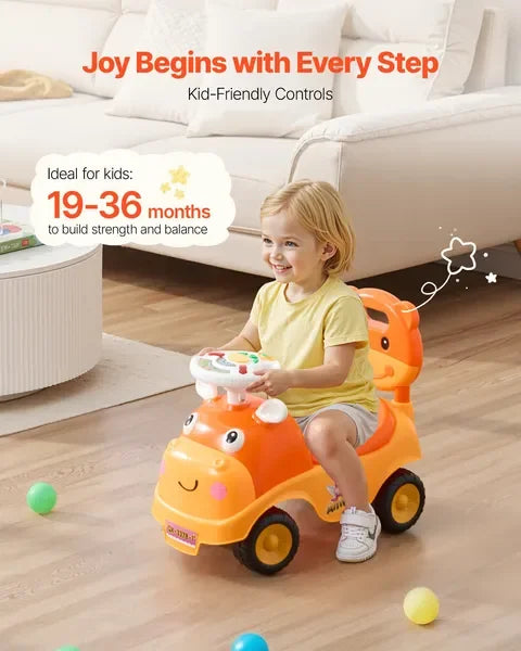 Ride On Toddler Push Car, 19-36 Months. Horn & Music.