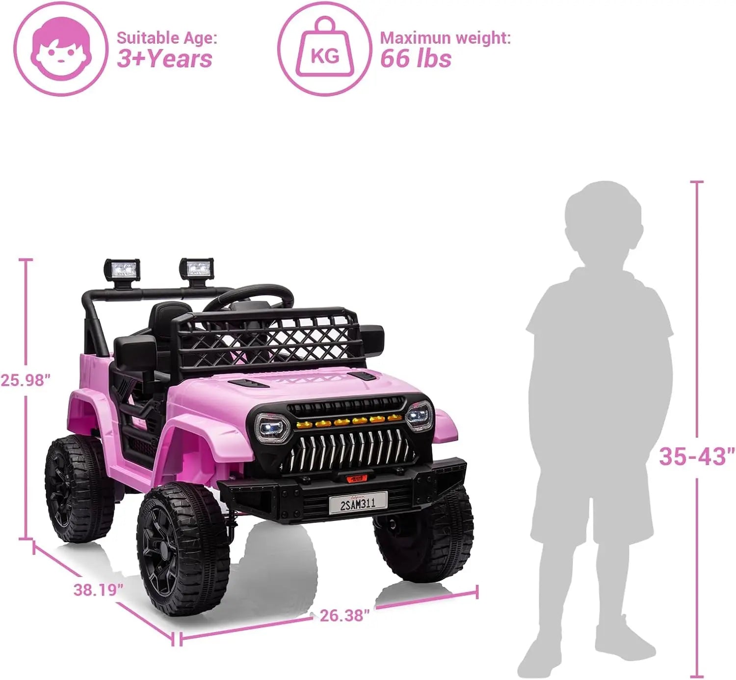 12V Kids Ride On Car, Electric Vehicle  with Remote Control.