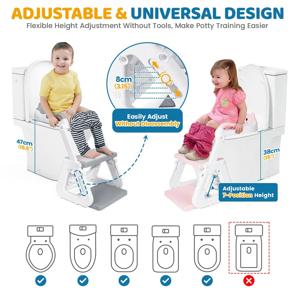 2-IN-1 Potty Training Seat with Step Stool.