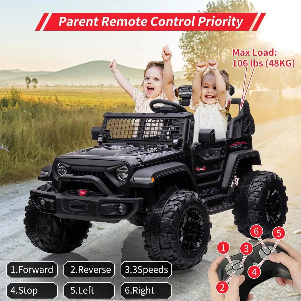 2 Seaters Kids Ride On Truck with Remote Control.
