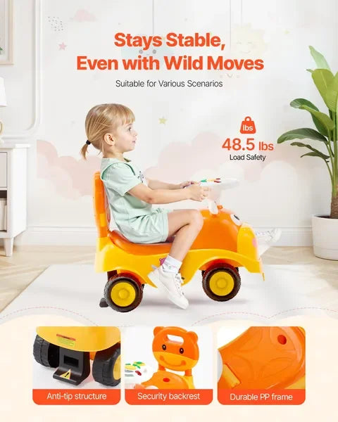 Ride On Toddler Push Car, 19-36 Months. Horn & Music.